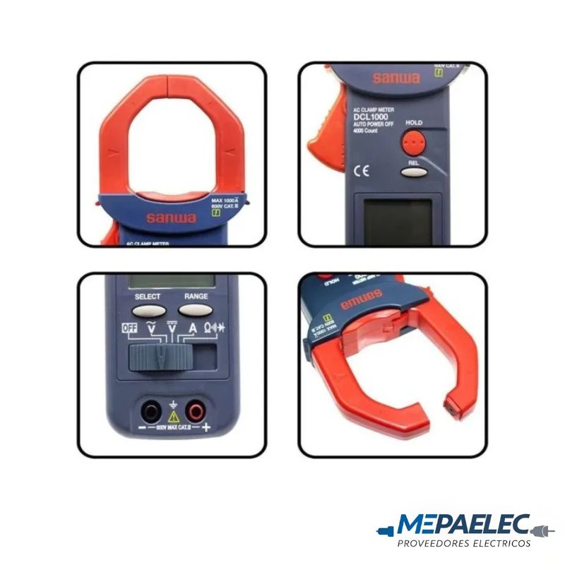 PINZA AMPERIMETRICA 1000 AMP AC SANWA DCL-1000 - Imagen 3