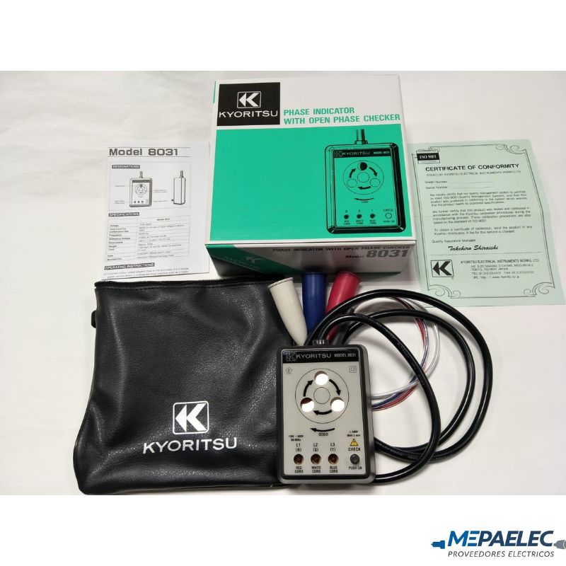 FASIMETRO KYORITSU 8031 TIPO ESTÁNDAR DE 110V A 600V - Imagen 3