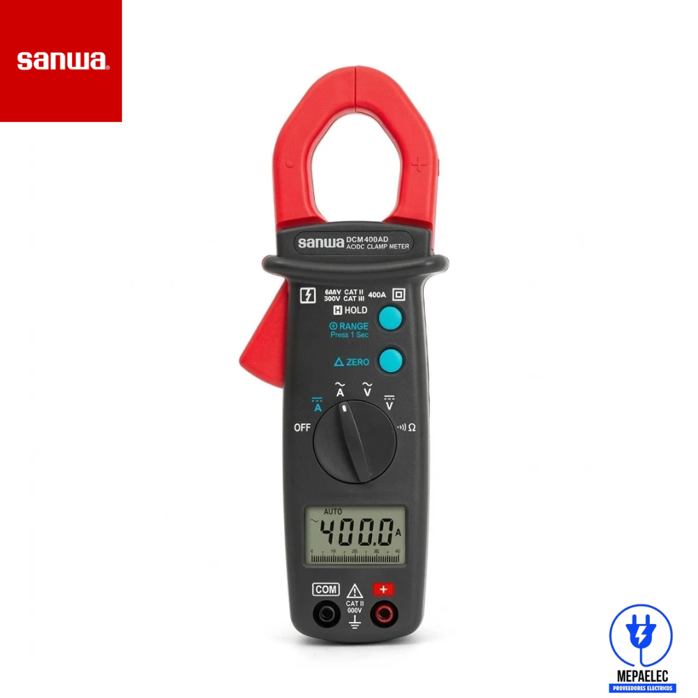 PINZA AMPERIMETRICA 400A AC/DC SANWA DCM-400AD
