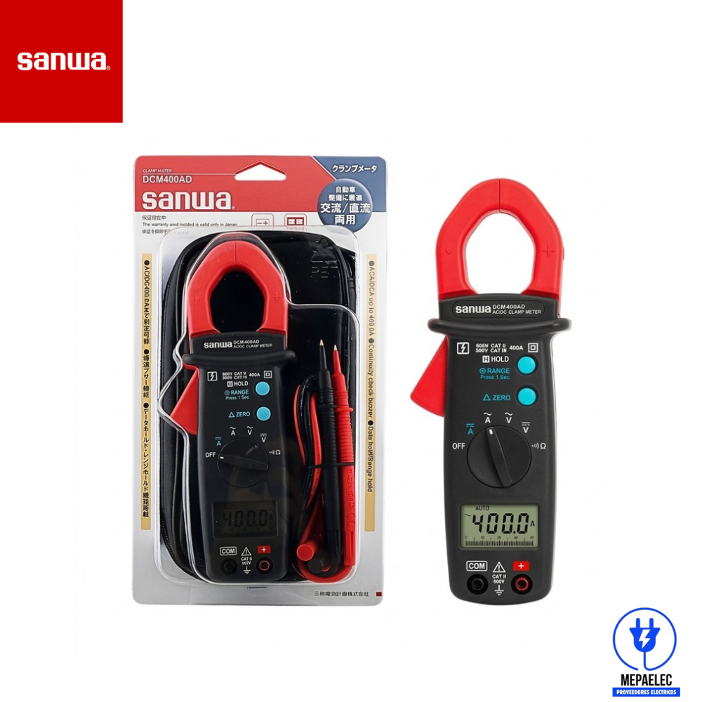 PINZA AMPERIMETRICA 400A AC/DC SANWA DCM-400AD - Imagen 2